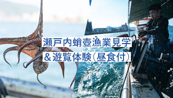 瀬戸内蛸壺漁業見学＆遊覧体験（昼食付）